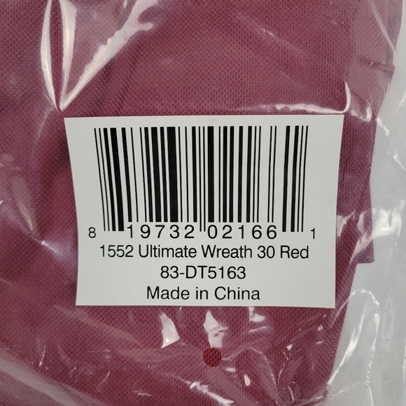 Elf Stor Ultimate Red Holiday Christmas Wreath Storage Bag For 30" Inch Wreaths - Picture 7 of 7